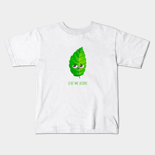 Leaf Me Alone Kids T-Shirt by Alessandro Aru